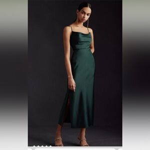 Dark green BHLDN Cali dress NWT